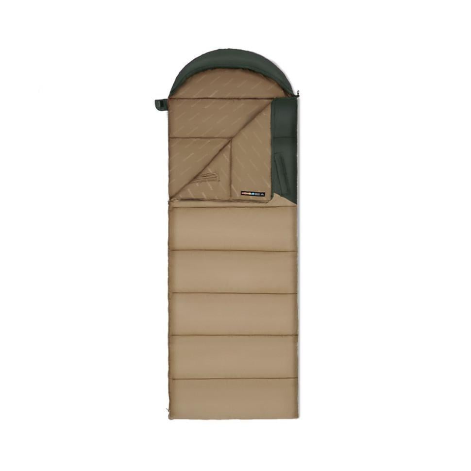 Спальник с капюшоном Naturehike Sunny Day PL02 U250 правый Коричнево-зеленый (CNK2550WS028)