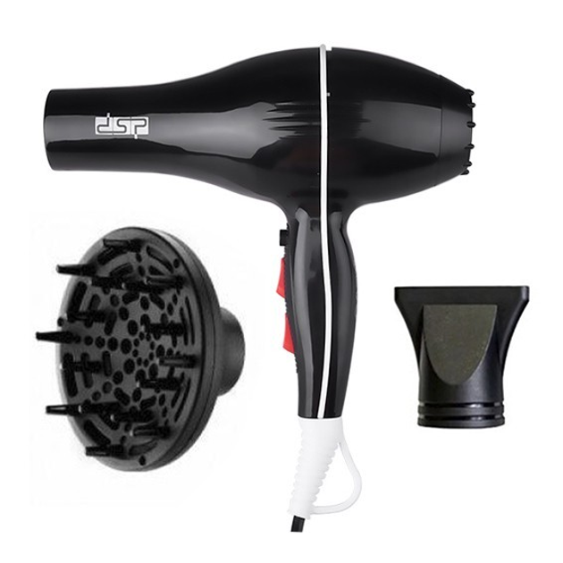 Фен для укладки волос c насадками 6000 Wat DSP 30046 с диффузором и концентратором Фен для укладки волос c насадками 6000 Wat DSP 30046 с диффузором и концентратором