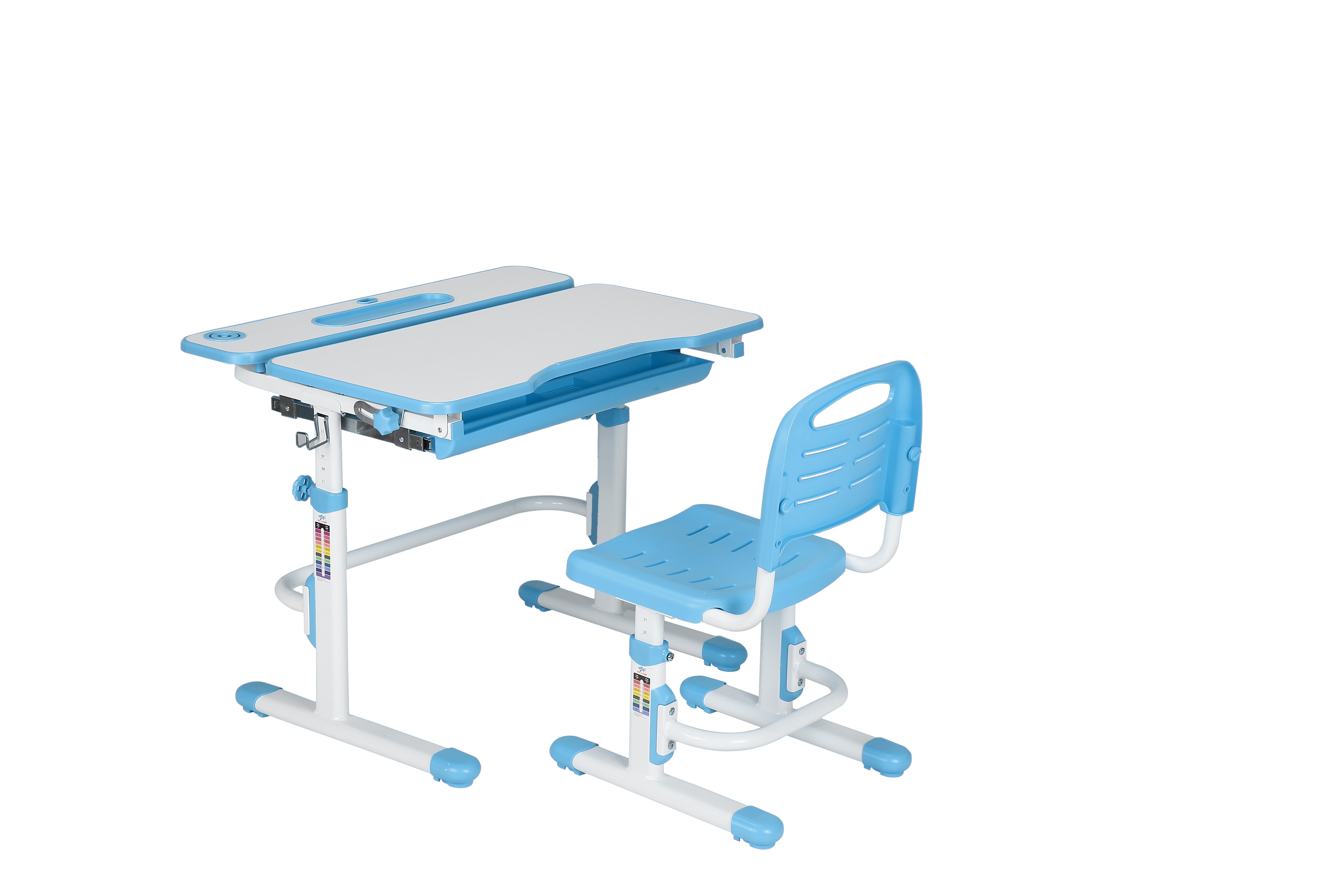 Комплект шкільна парта і стілець з регулюванням висоти Fundesk Cubby Botero з лампою та підставкою для книг Блакитний - фото 6 Комплект шкільна парта і стілець з регулюванням висоти Fundesk Cubby Botero з лампою та підставкою для книг Блакитний - фото 6