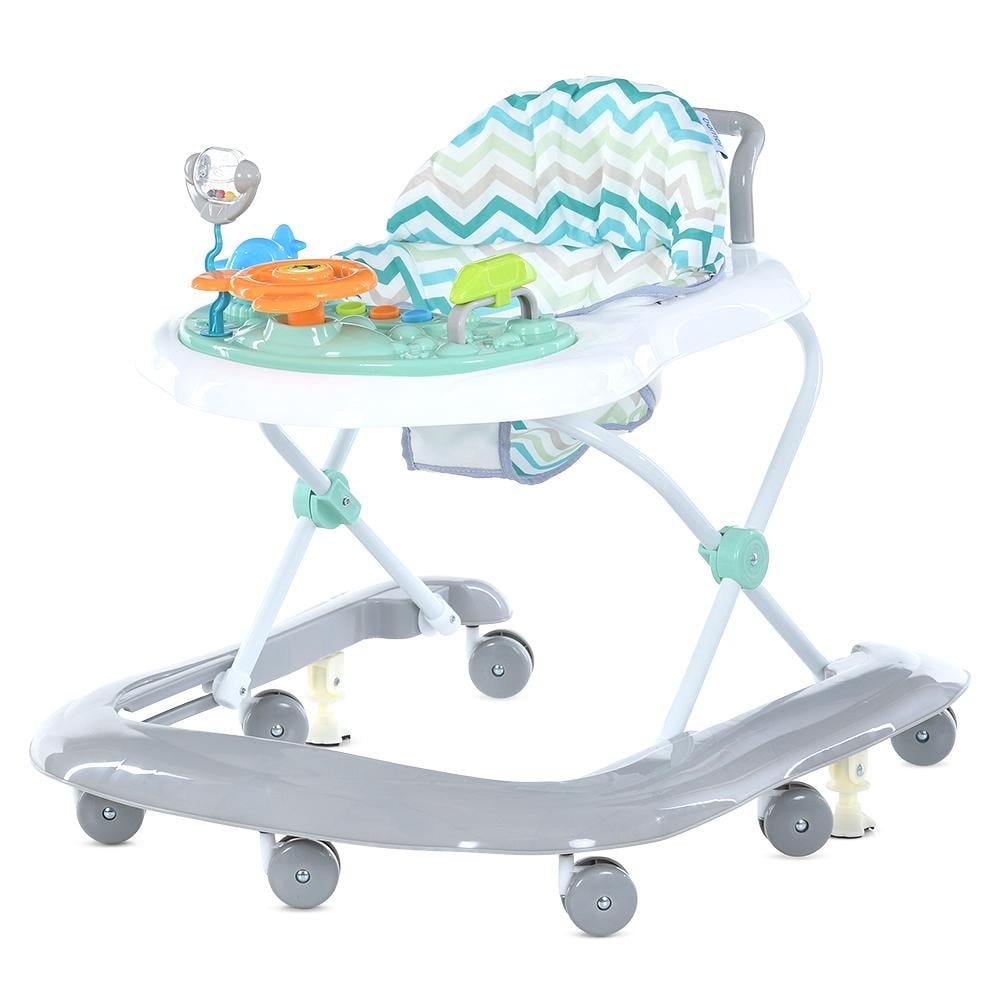 Ходунки Bambi M 6077-03 музыка и свет/функция толкателя/семь колес/стопоры Серый (32187222)