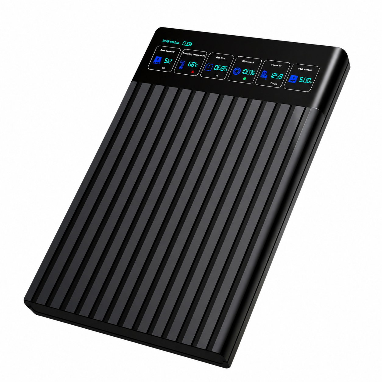 Зовнішня кишеня Shuole SL-U25T-P USB 3.2 Gen1 Type-C для HDD SSD 2.5" з дисплеєм Зовнішня кишеня Shuole SL-U25T-P USB 3.2 Gen1 Type-C для HDD SSD 2.5" з дисплеєм