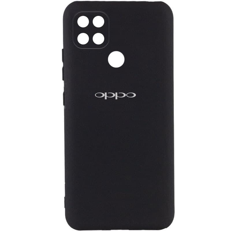 Противоударный чехол Silicone Cover My Color Full Camera (A) для Oppo A15s / A15 Черный / Black
