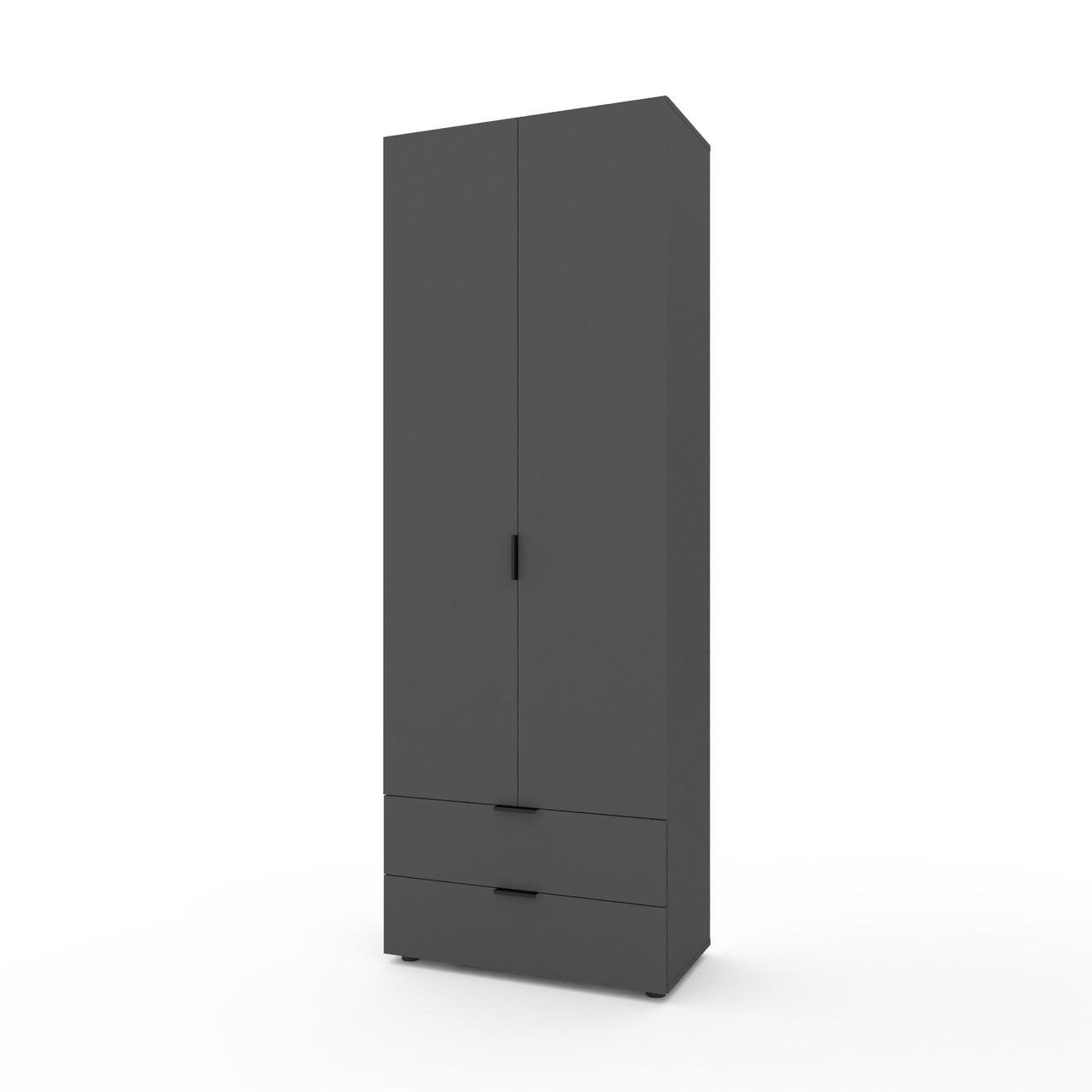 Шафа Metkas Home A004 ЛДСП 800x420x2300 мм Антрацитовий - фото 2 Шафа Metkas Home A004 ЛДСП 800x420x2300 мм Антрацитовий - фото 2