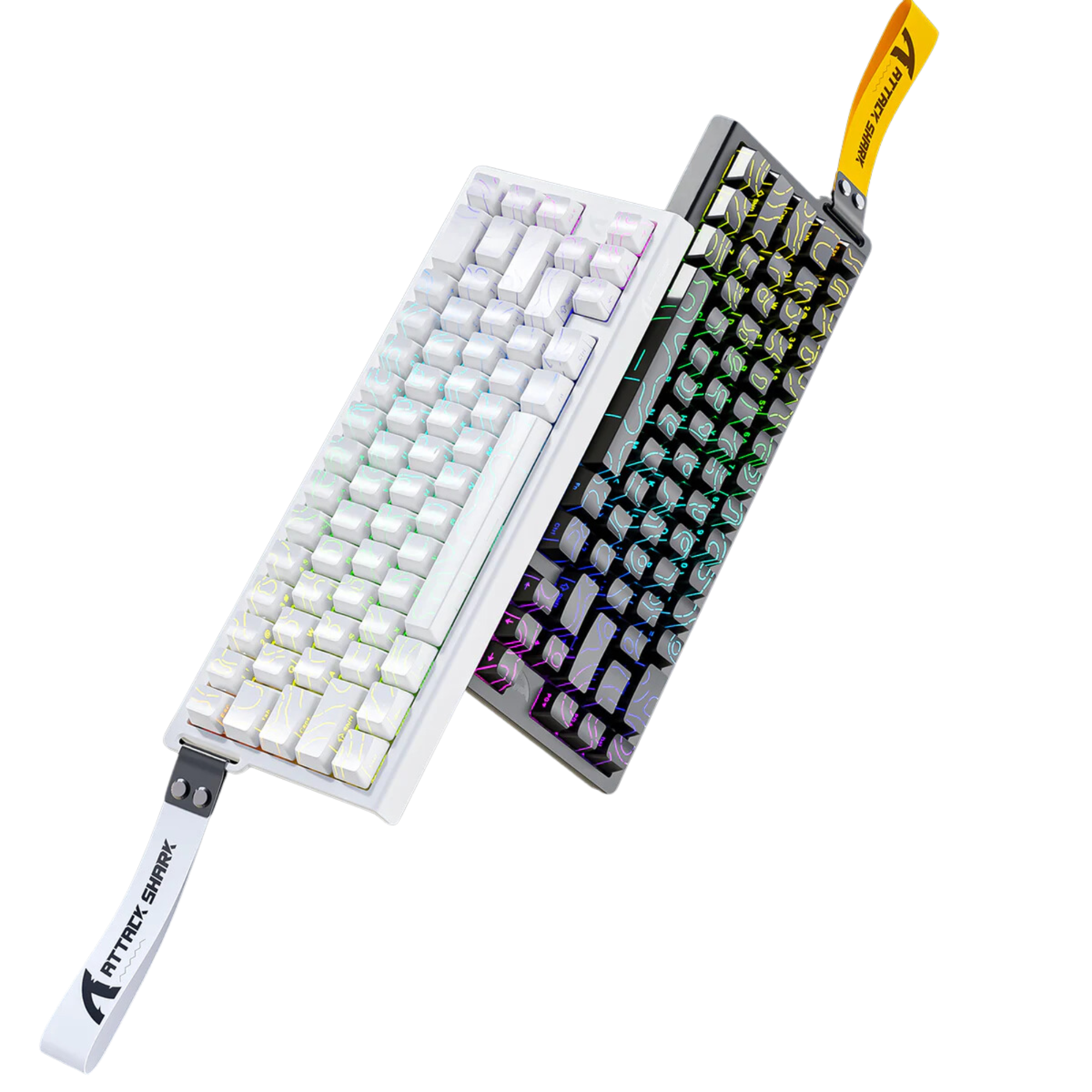 Клавиатура на магнитных переключателях ATTACK SHARK X68HE механическая с подсветкой RGB White (24405608) - фото 2