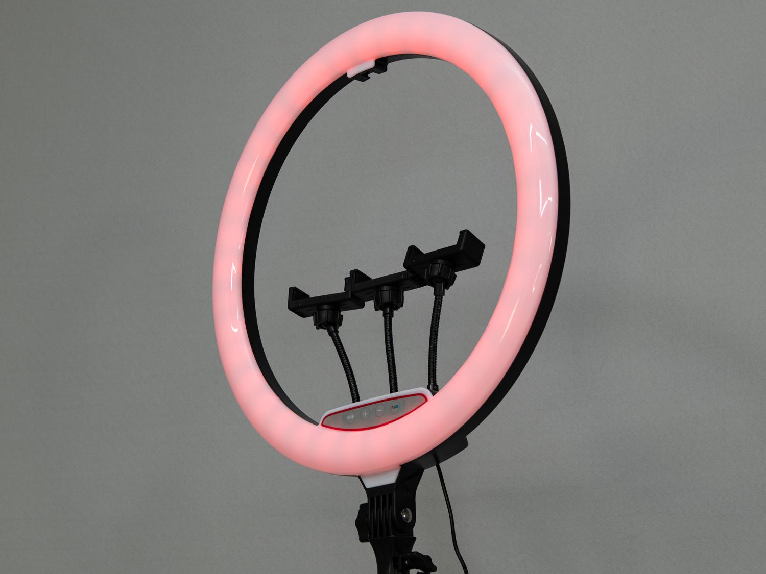 Кольцевая лампа RGB селфи лампа с пультом без штатива 220 В RGB 45 см (SL-18RGB) - фото 2 Кольцевая лампа RGB селфи лампа с пультом без штатива 220 В RGB 45 см (SL-18RGB) - фото 2