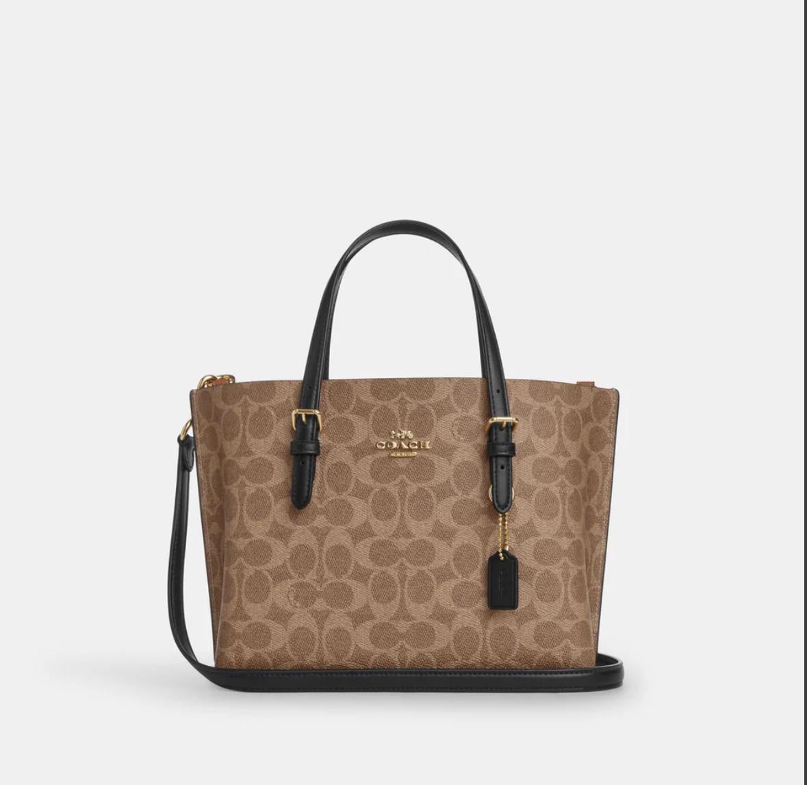 Женская сумка Coach CV965 Signature Mollie 25 IM/WALNUT/Black (3399234)