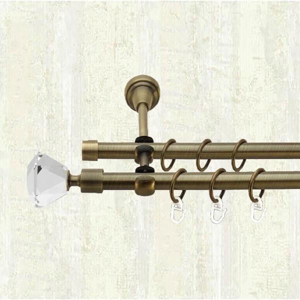 Карниз для штор Orvit Спектралия двухрядный 16/16 мм открытая 160 см Антик (000-6429)