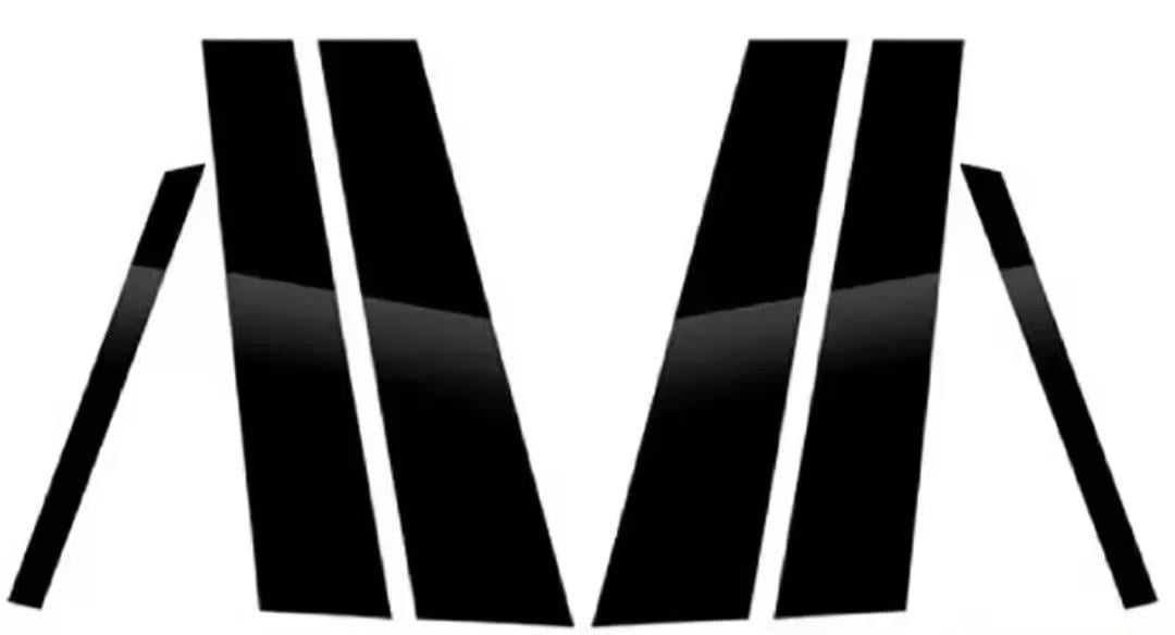 Накладки на стійки дверей Skoda Octavia A7 2014-2019 6 шт. Чорний глянець (27985910)