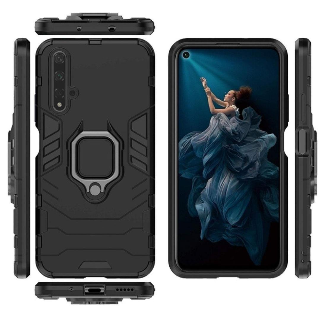 Чехол бампер Primolux Ring Armor для Huawei Nova 5T / Honor 20 - Black - фото 2