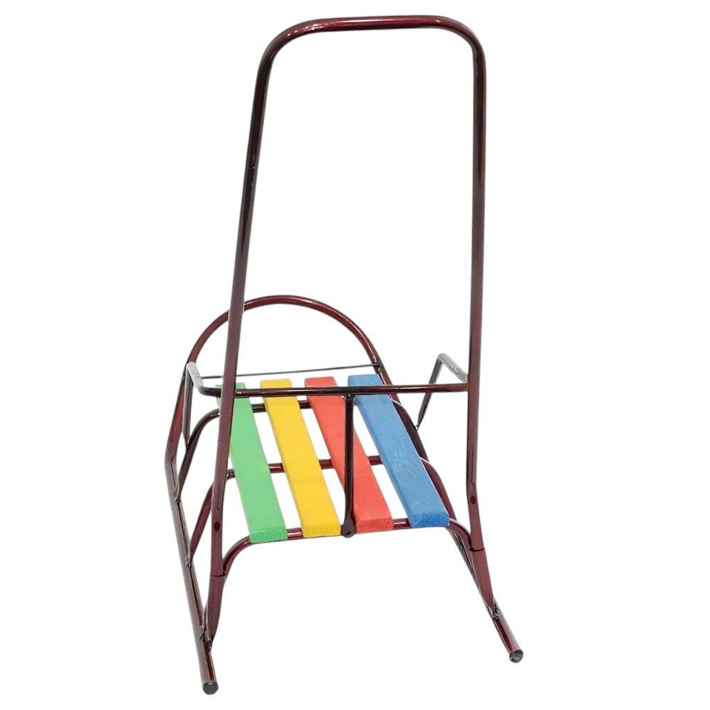 Сани детские Классик с ручкой круглые полозья Бордовый (29877064) - фото 3 Сани детские Классик с ручкой круглые полозья Бордовый (29877064) - фото 3