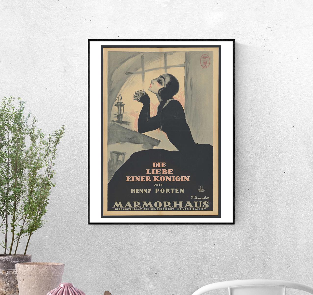 Постер Любовь королевы 1923 г. Режиссёр Людвиг Вольф формат А-3 (Afisha1900016_Poster)