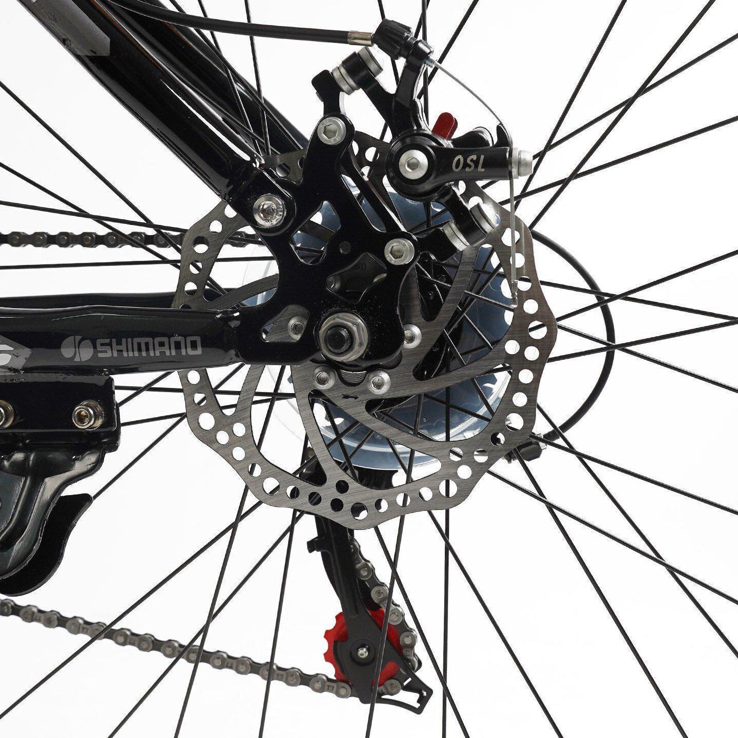 Велосипед горный двухподвесный Corso Rend 27,5" рама 15" Черный - фото 4