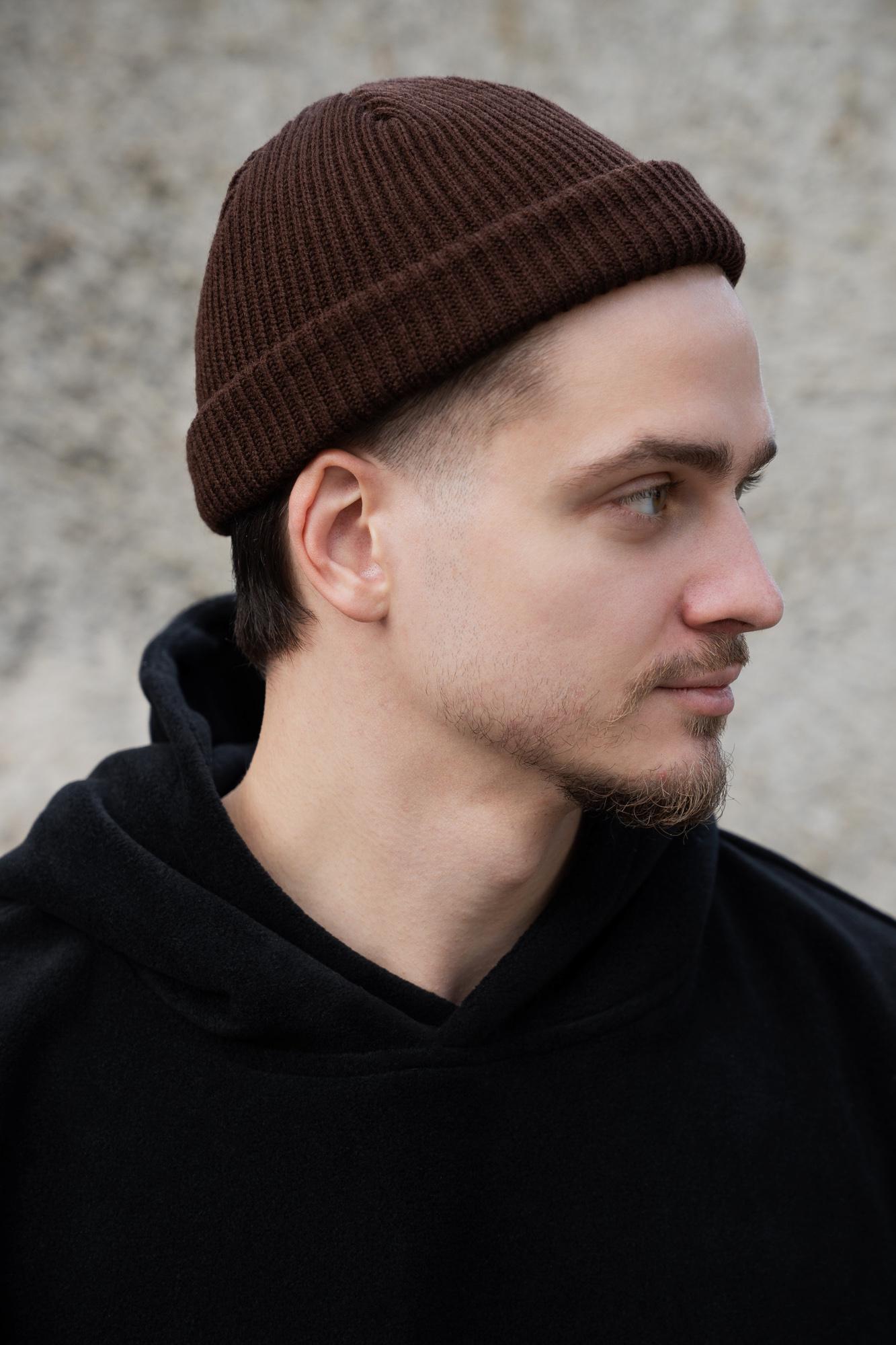 Шапка Without Brand Leon Коричневый (8055959)