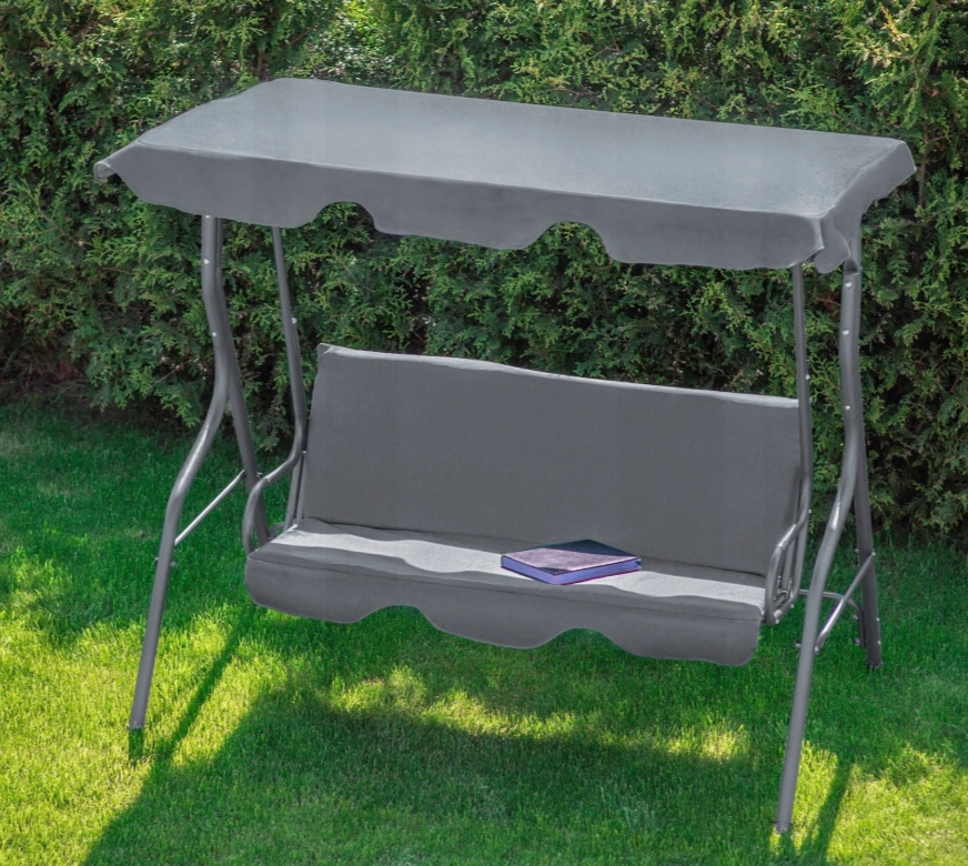 Качели LEOBRO Relax с подушками 176х114х168 см Серый (LBSW3-C1-GRY) - фото 2 Качели LEOBRO Relax с подушками 176х114х168 см Серый (LBSW3-C1-GRY) - фото 2