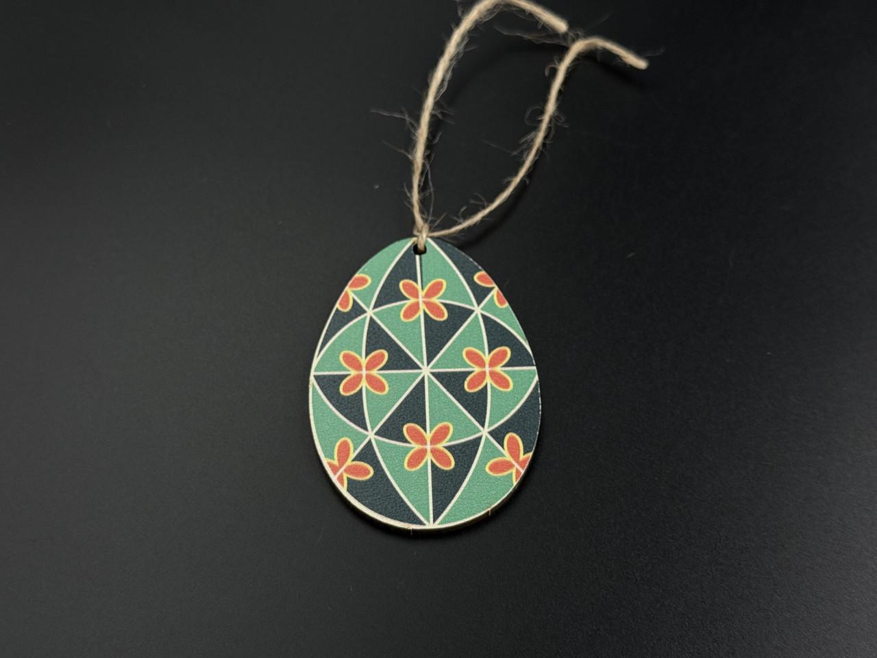 Заготовка-подвеска для рукоделия Пасхальное яйцо с принтом под декупаж и роспись 6,5х4,5 см Разноцветный (XV-016) - фото 3