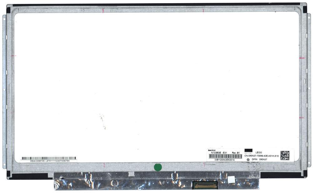 Матрица для ноутбука 13,3" Slim 30 pin eDP справа 1366x768 LED крепления планки по бокам матовая Chi Mei CMO N133BGE-E31