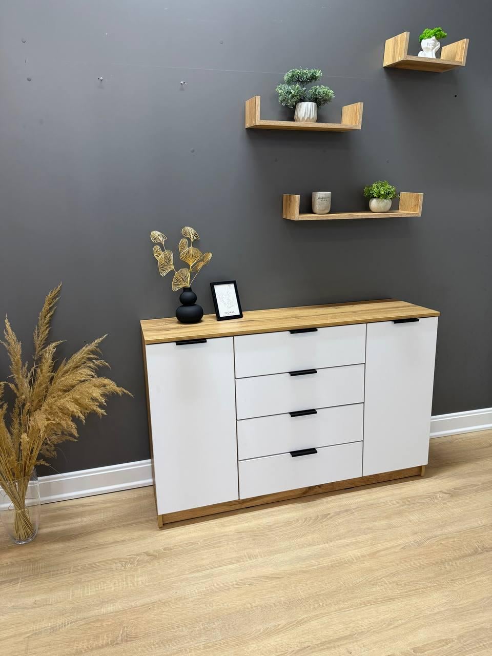 Комод Standart 4/2 1250х810х350 мм Дуб аппалачі/Німфеа Альба