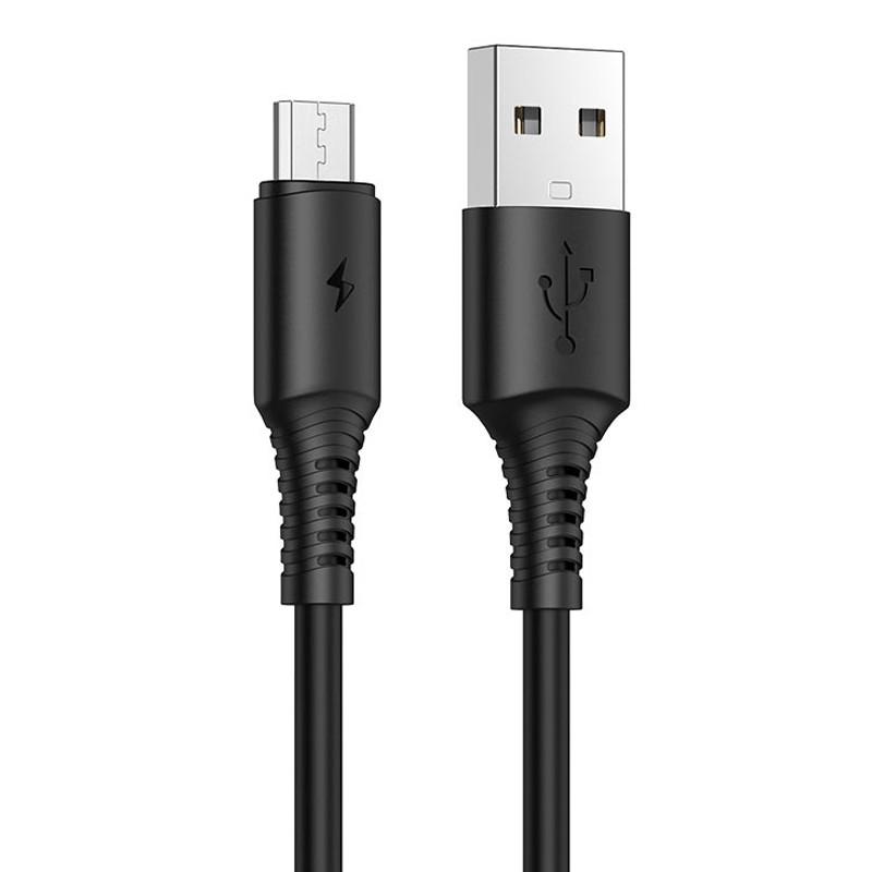 Дата кабель Borofone BX47 Coolway USB to MicroUSB 1 м Black