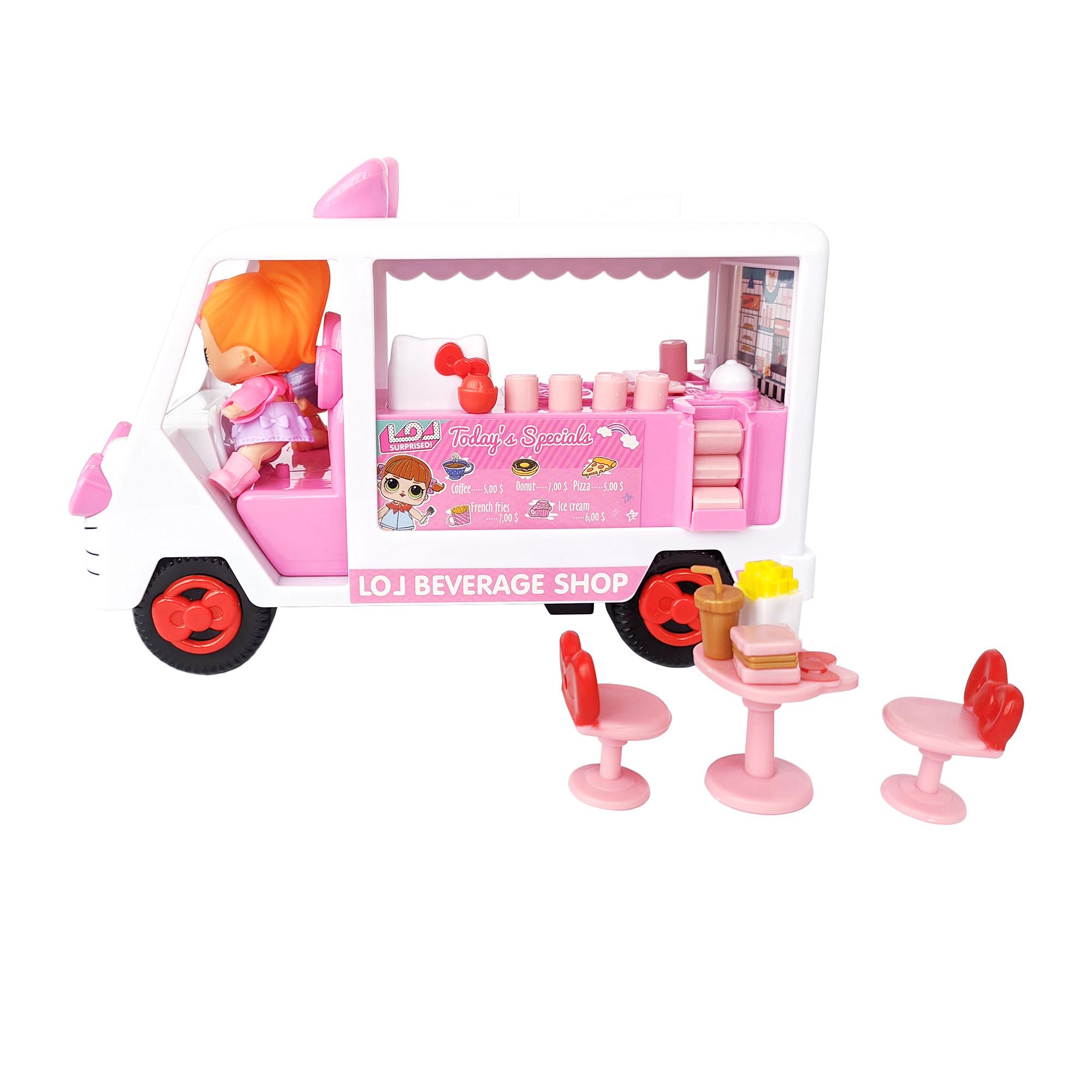 Ігровий набір Автобус кафе на колесах Jia yue toys 23 см з лялечками у комплекті (74390)