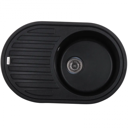 Мойка кухонная Zerix ZS-7750R-03 760х500х200 мм Черный (ZX4556)