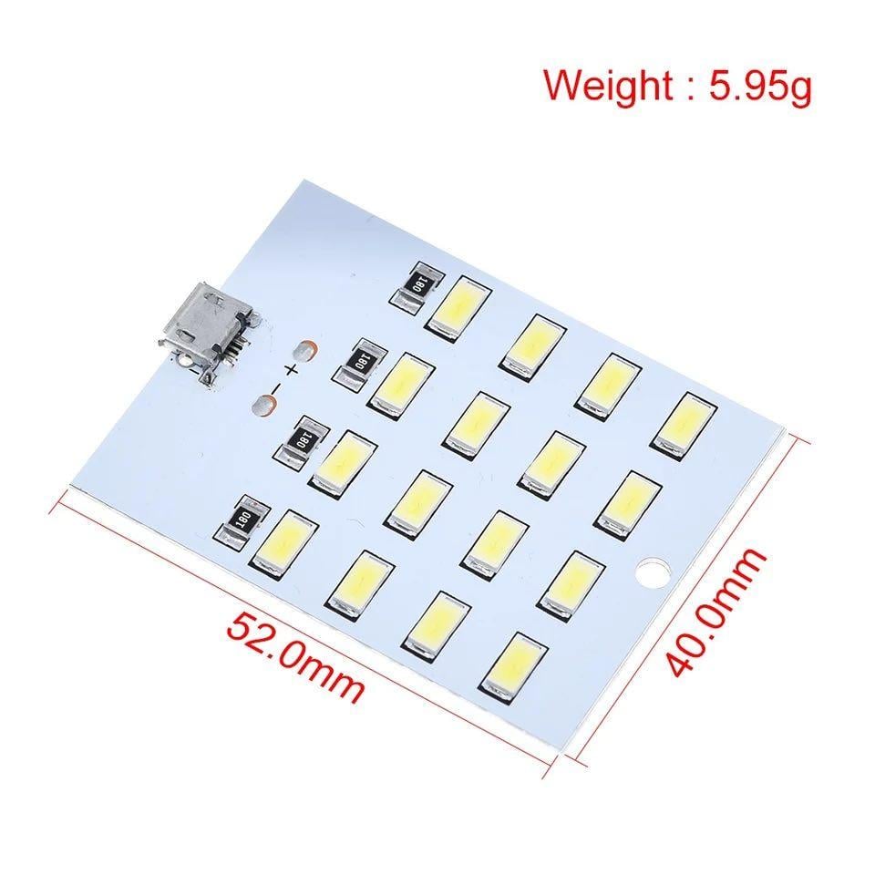 Панель світлодіодна 5730 Micro USB 16 Led від PowerBank - фото 2