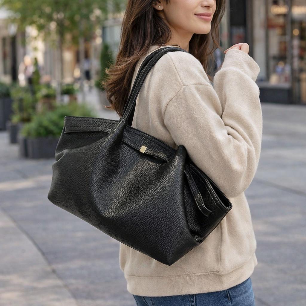 Женская сумка-тоут Lorian с застежкой на магните из искусственной кожи Черный (LR 11151 BK)