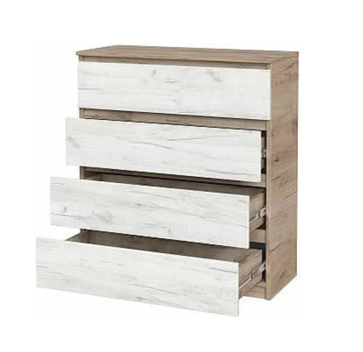 Комод Брайт Майстер Форм 90х37,6х95 см Дуб крафт сірий/Дуб крафт білий (22889040)