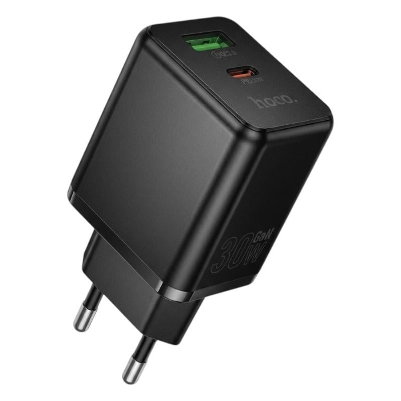 Адаптер мережний Hoco C157A Multi-Protocol Charger 30W PD/QC Чорний (31941236) Адаптер мережний Hoco C157A Multi-Protocol Charger 30W PD/QC Чорний (31941236)