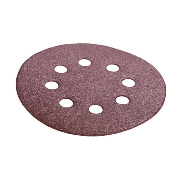 Круг шліфувальний Intertool BT-0590 самоклеючий з отворами К220 клас С 140 г/м2 125 мм 5 шт. (130281)