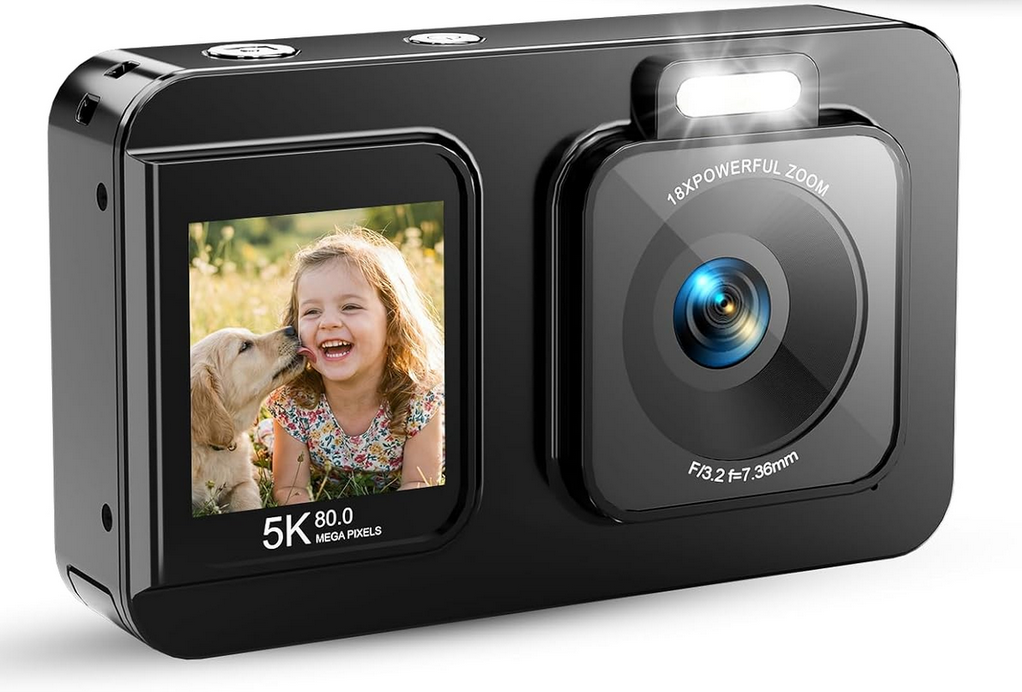 Цифровая камера Sovonix 5K 80 MP 18x Zoom SD 32GB и 2 аккумулятора в комплекте Black (3024112444)