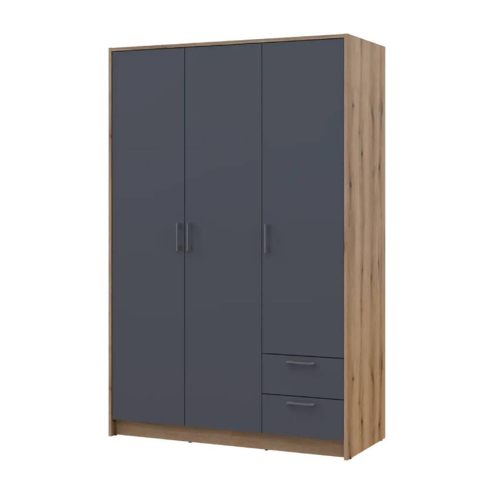 Шкаф для одежды Doros Ронди с антресоллютом 3ДСП DRS-011664 121х52х236 см Дуб Артизан/Графит (80737818)