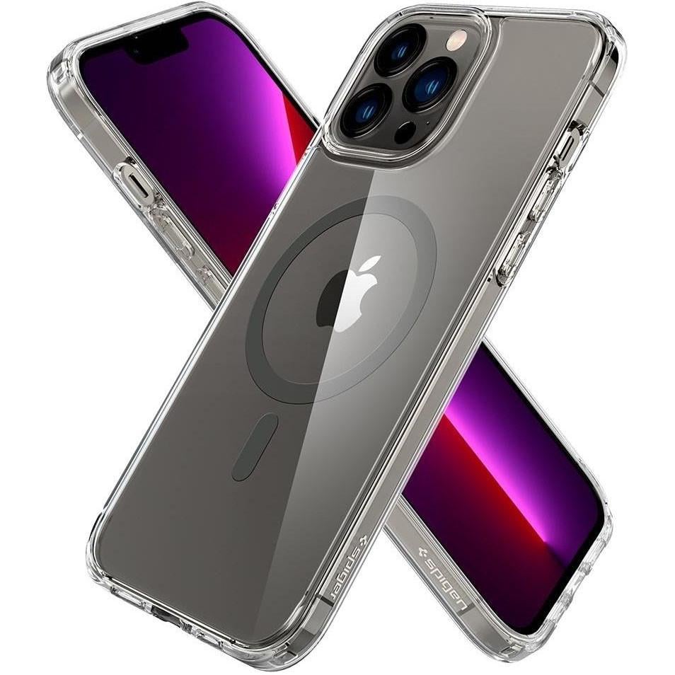 Прозорий чохол накладка Spigen Ultra Hybrid Case with MagSafe for iPhone 13 Pro Max, Graphite (ACS03211) - фото 6