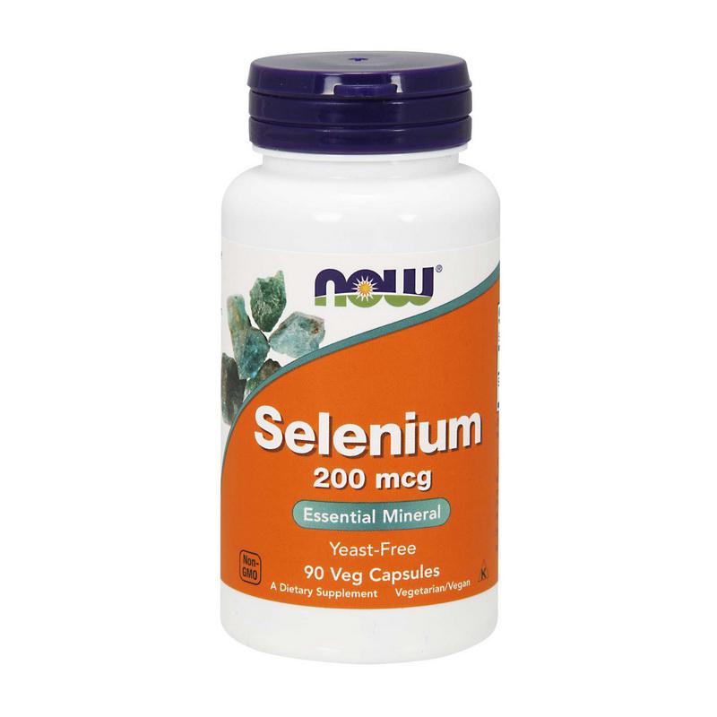 Селен NOW Selenium 200 mcg 90 veg caps