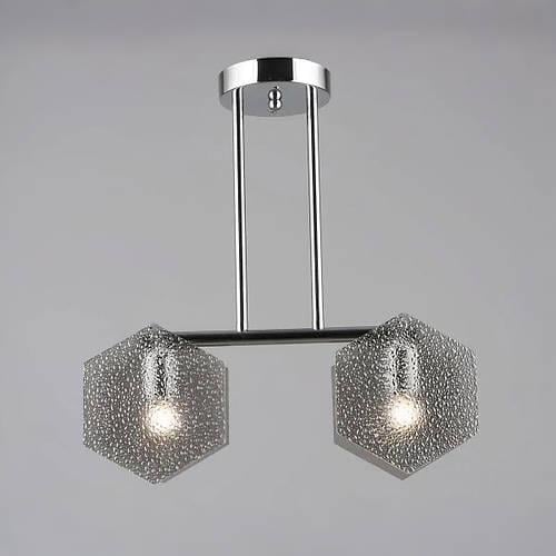 Люстра Sirius со стеклянными пластинами под две лампы Е27 Хром (B S2472/2 CH) Люстра Sirius со стеклянными пластинами под две лампы Е27 Хром (B S2472/2 CH)