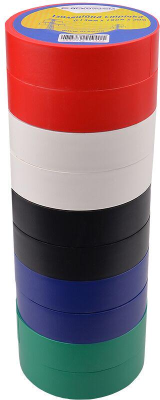 Набор изолент АСКО-УКРЕМ 0,13х19 мм/20 м 10 шт. Разноцветный (28679391)