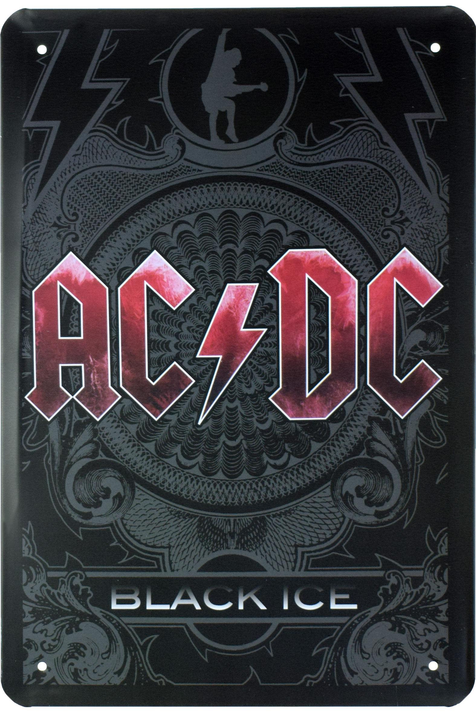 Табличка металлическая AC/DC Black Ice 20x30 см