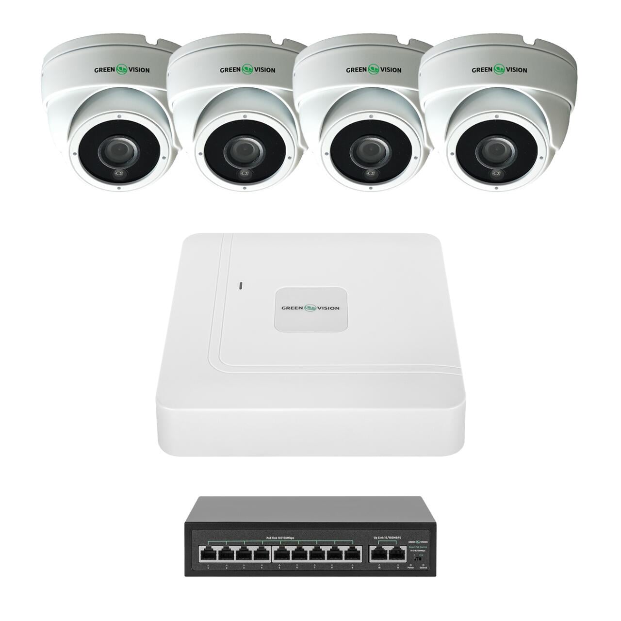 Комплект видеонаблюдения на 4 камеры (GV-IP-K-W99/4 4MP)