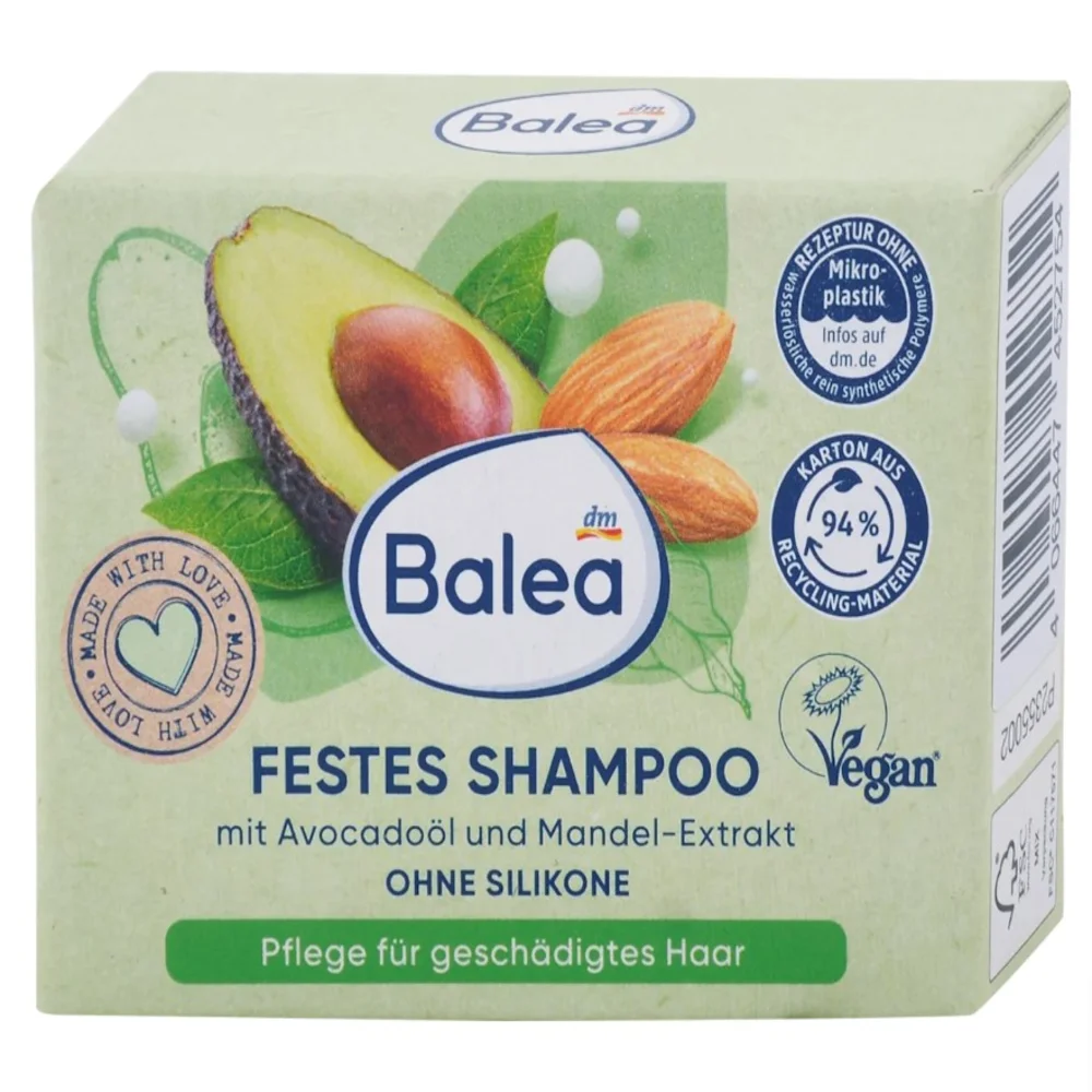 Шампунь твердый Balea Avocado & Mandelmilch с авокадо и миндальным молоком 60 г Шампунь твердый Balea Avocado & Mandelmilch с авокадо и миндальным молоком 60 г