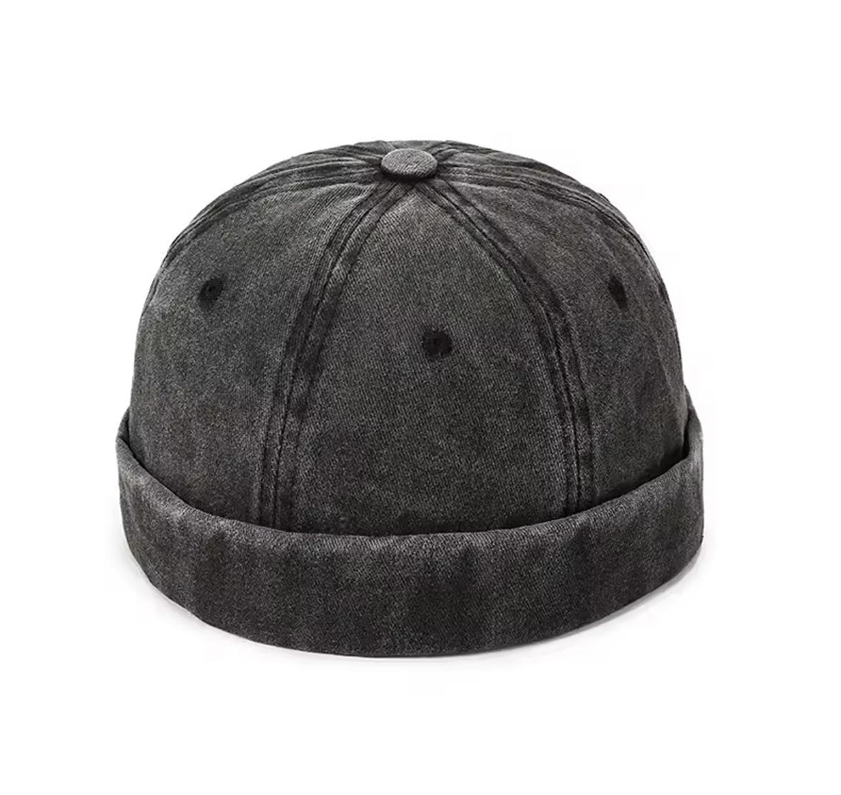 Кепка докер классическая Wuke однотонная мини бини бескозырка унисекс one size Черный