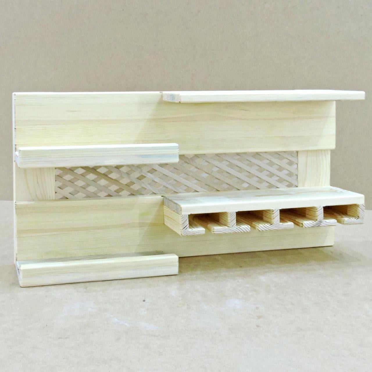 Полка для вина настенная из дерева Тояма Бланже (ПНК-001201)