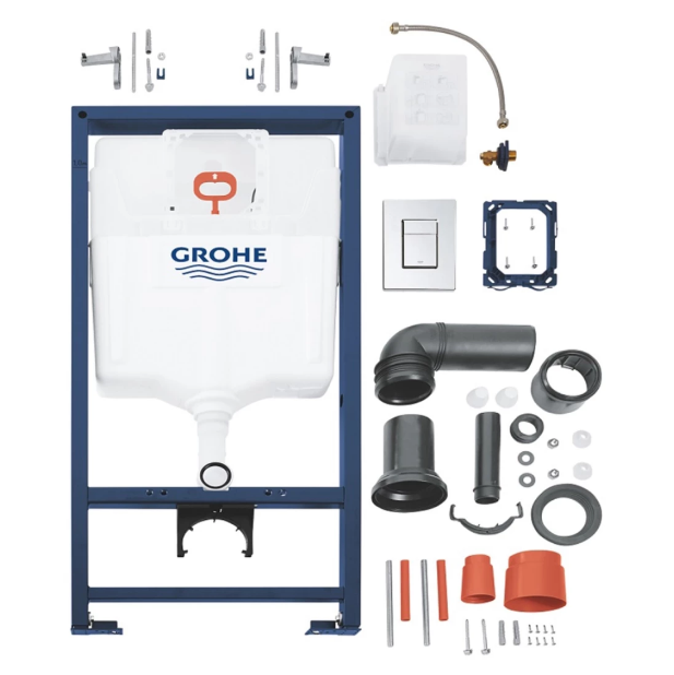 Інсталяція Grohe Rapid SL підвісний унітаз Kroner Harz Rimless/гігієнічний душ Qtap (3884000G/38732000/WHI523632/QTINSVARCRMV01) - фото 8