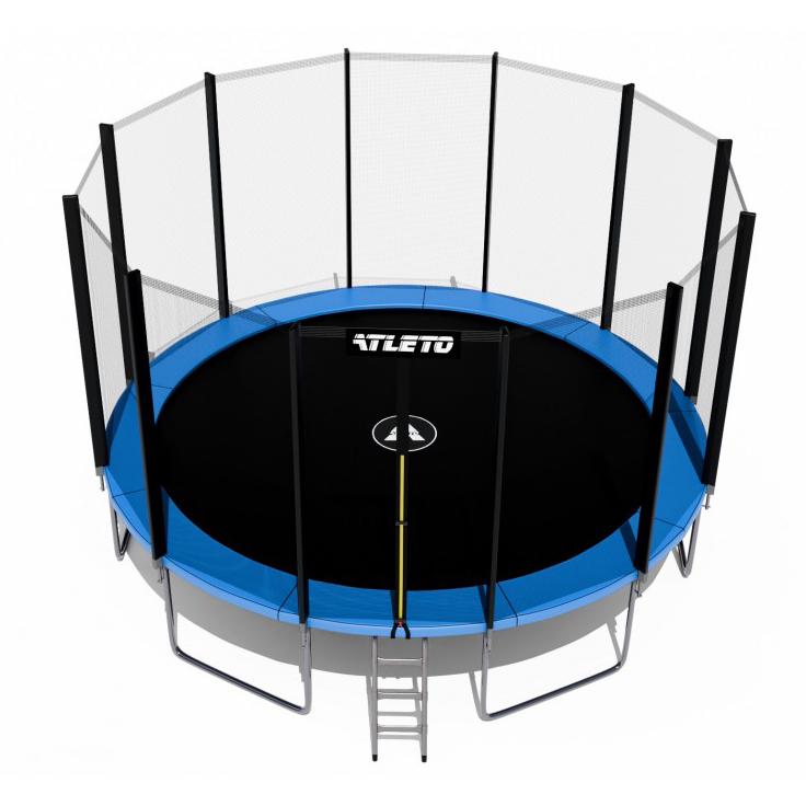 Батут дитячий Atleto з сіткою та драбиною 490 см (21001000) - фото 2 Батут дитячий Atleto з сіткою та драбиною 490 см (21001000) - фото 2