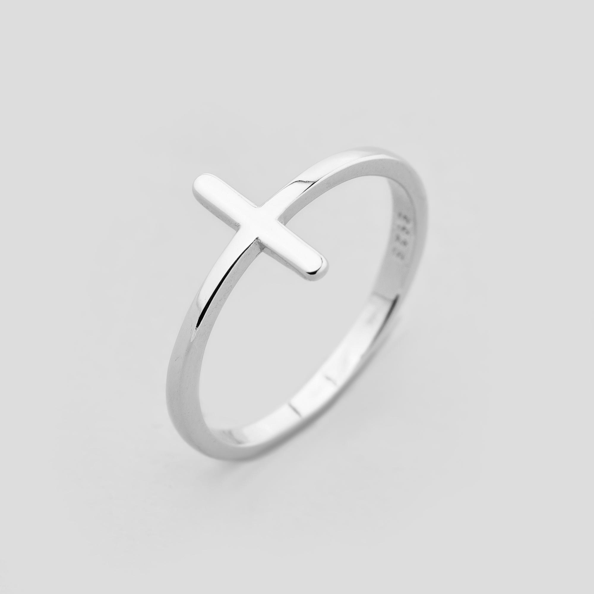 Серебряное кольцо Minimal Вера р. 17 (17380)