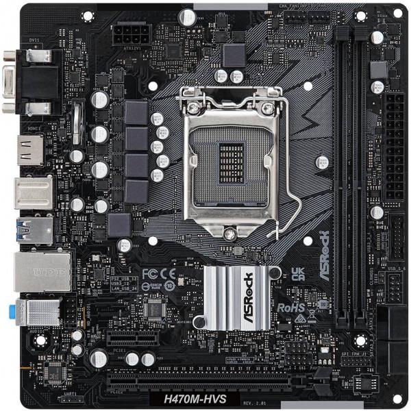 Материнська плата ASRock H470M-HVS R2.0 (12773560) - фото 1