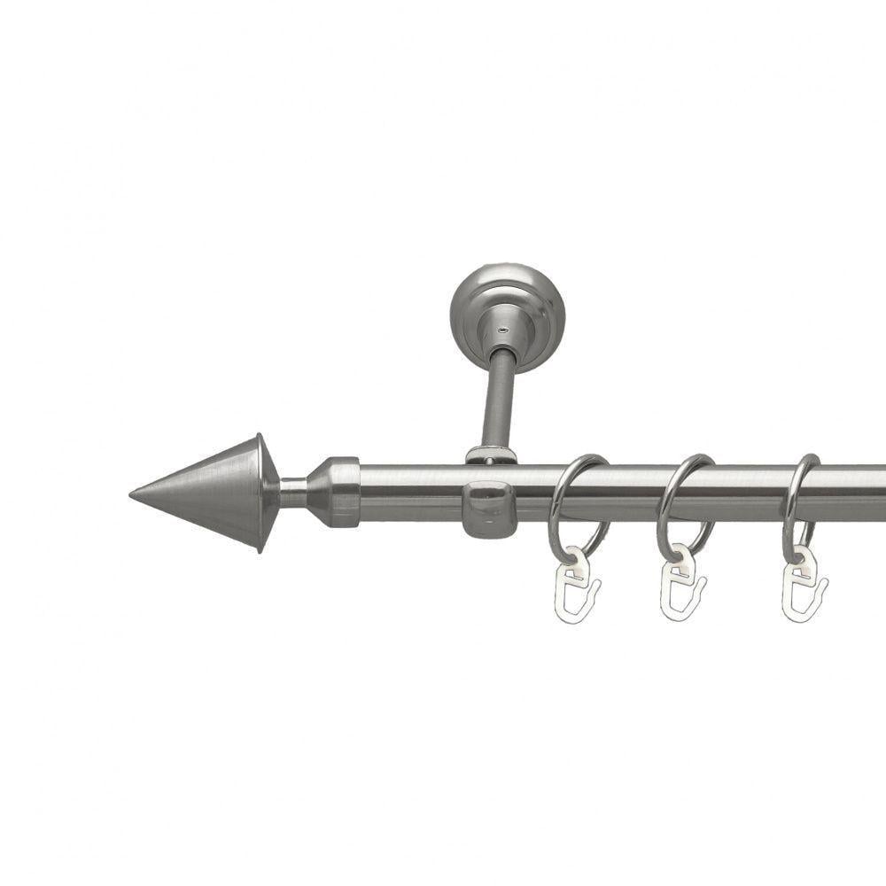 Карниз Orvit Фиори однорядный гладкий 19 мм 300 см Нержавеющая сталь (00-00015985)