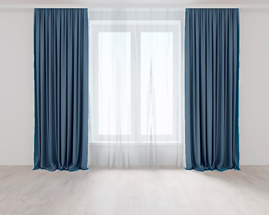 Комплект штор Lux Portiery микровелюр 200x260 см 2 шт. Лазурно-синий (AV89842)