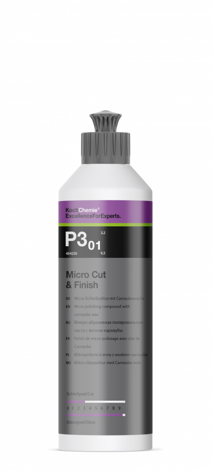 Паста микрошлифовальная с воском карнаубы Koch-Chemie Micro Cut & Finish P3.01 0,25 л (404250)