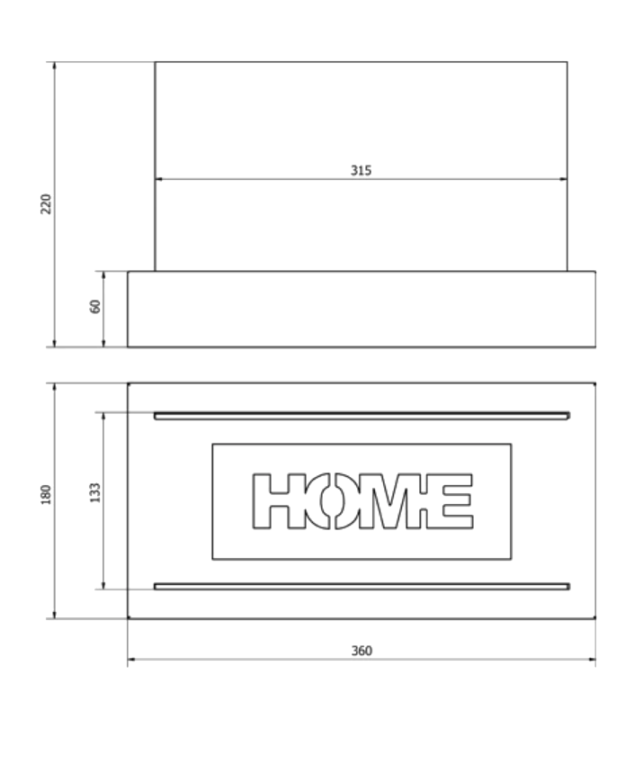 Біокамін GMT Home 360x220x180 мм White (33321) - фото 6