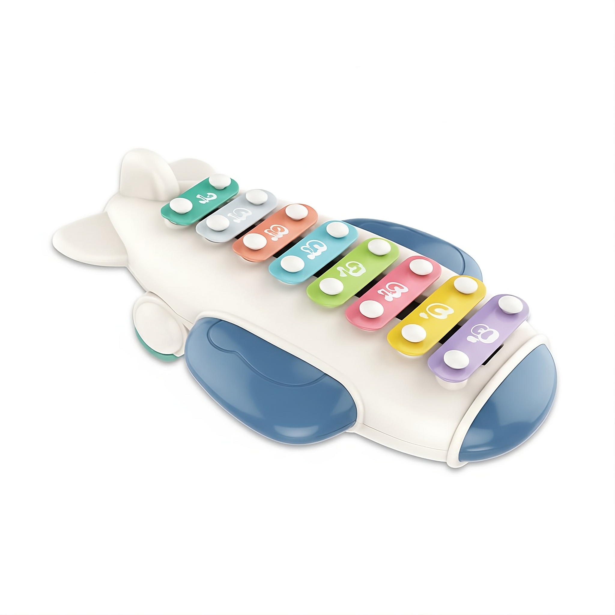 Ксилофон іграшковий 668-156-2 Літак з ударними паличками Синій (29903078) Ксилофон іграшковий 668-156-2 Літак з ударними паличками Синій (29903078)