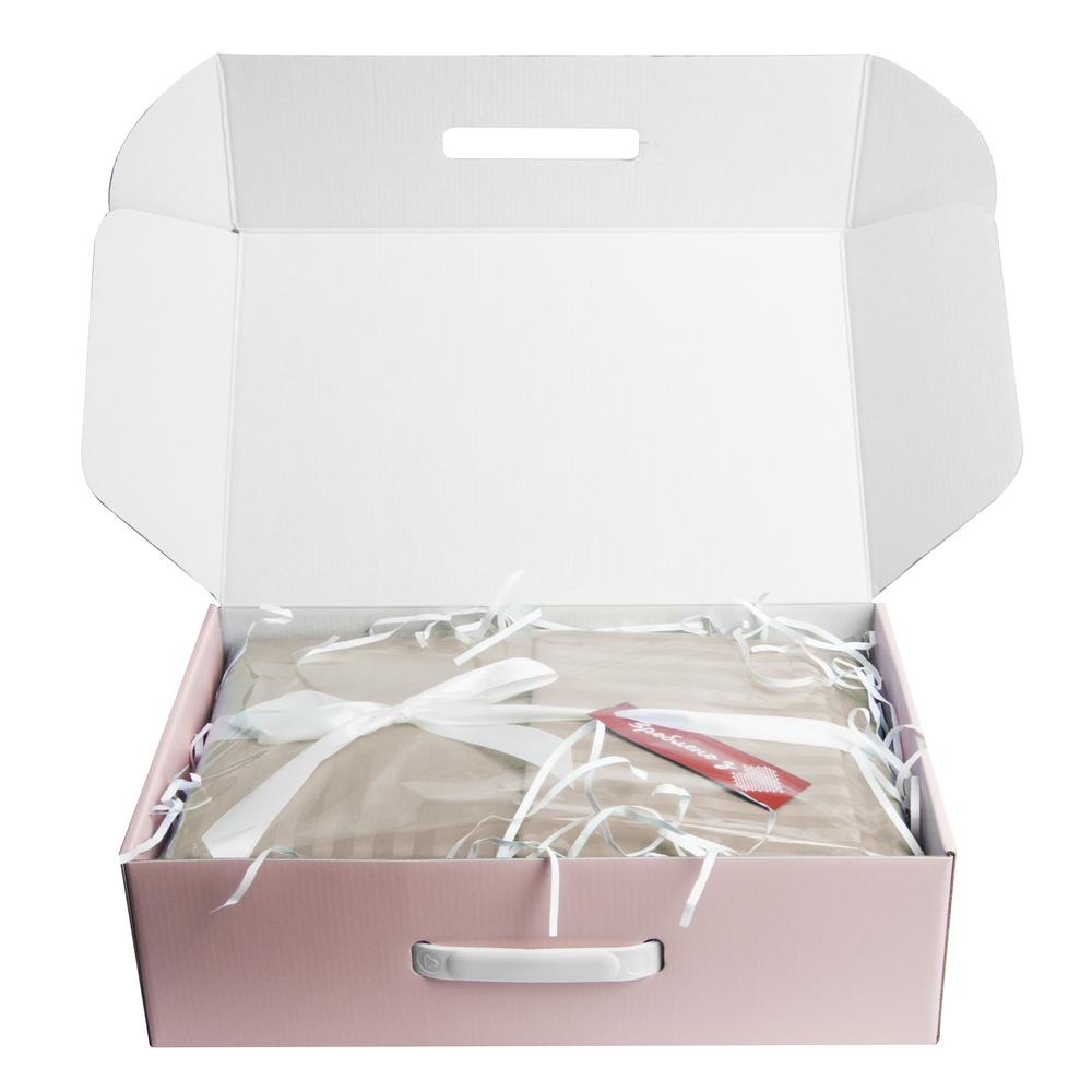 Комплект постельного белья евро сатин в полоску Светлый беж (26026) - фото 6 Комплект постельного белья евро сатин в полоску Светлый беж (26026) - фото 6